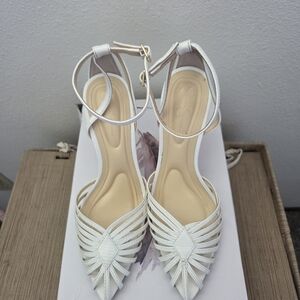 Jessica Simpson White Strappy Heels